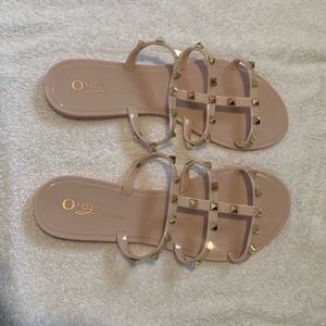 Nude Jelly Valentino rockstud sandals dupe! NWOT